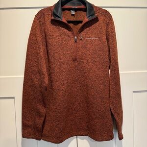 Eddie Bauer Burnt Orange Fleece Pullover Men’s TM